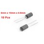 sourcing map 6 mm x 10 mm x 0.8 mm Axial 6 canaux ferrite Perles Bobines Lot de 10