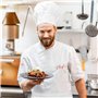 Nizirioo 3pcs Toque De Chef Et Tablier De Cuisine Manches, Toque De Cuisinier Tabliers Courts Réglable Toque Chef Tablier Demi D