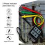 Testeur de séquence de phases Testeur de champ tournant Affichage numérique des phases : Testeur de rotation de présence de séqu