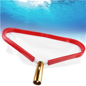 Épuisette de piscine professionnelle en métal - Mailles fines - Épuisette de fond avec double filet - Épuisette professionnelle