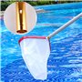 Épuisette de piscine professionnelle en métal - Mailles fines - Épuisette de fond avec double filet - Épuisette professionnelle 