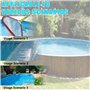 Épuisette de piscine professionnelle en métal - Mailles fines - Épuisette de fond avec double filet - Épuisette professionnelle 