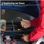 SPORWAY 6Pcs ANS Porte Fusible : Porte Fusible de Voiture et 6 Méga Fusibles (2 * 40A, 2 * 50A, 2 * 60A), avec 12 Borne, Porte F