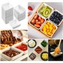 SPORWAY Lot de 18 bols empilables carrés pour sauce soja, petits bols pour sauce, collations, desserts, entrées, sushis