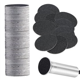 Lot de 180 feuilles abrasives pour râpe électrique pour pieds - Disques abrasifs professionnels pour enlever les callosités - Tê