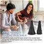 MEGYAD Support de clarinette noir : support de trompette pliable avec 5 pieds, support de trompette portable avec sac de rangeme