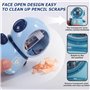 Nizirioo Taille-crayon électrique pour enfants : taille-crayon entièrement automatique, trois modes réglables, taille-crayon ave
