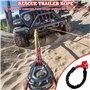 Lot de 2 Manilles Souples: Manille Souple Portable pour Remorquage Hors Route avec Gaine Protection 17t Résistance Rupture Corde