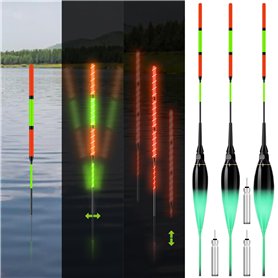 BAIFULAI Lot de 4 flotteurs de pêche pré-gonflés - 1