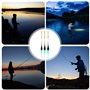 BAIFULAI Lot de 4 flotteurs de pêche pré-gonflés - 1,3 g/2 g/2,4 g - Avec détection de gravité et base - Accessoires de pêche po