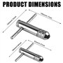 BAIFULAI Lot de 2 clés à cliquet avec poignée en T - Porte-outils avec poignée coulissante pour taraud - Réglable - En forme de 