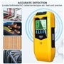 Détecteur de fils 5 en 1 - Scanner mural - Avec écran LCD et alarme sonore - Pour trouver des lignes électriques, des poutres en