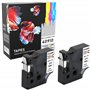PRESTIGE CARTRIDGE 2x D1 40910 noir sur transparent 9mm x 7m Rubans Étiquettes compatibles avec DYMO LabelManager LM 100 150 160