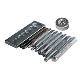 Co-link DIY Set de 11 Craft Outil Die poin?on Snap Rivet Set Base kit avec Base pour Trou de Perforation et d'installer Le Bouto