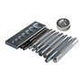 Co-link DIY Set de 11 Craft Outil Die poin?on Snap Rivet Set Base kit avec Base pour Trou de Perforation et d'installer Le Bouto