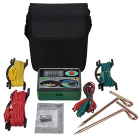 Mégohmmètre Mètre Mesure Affichage LCD Écran Numérique avec Sac 0-2000 ohm testeur numérique de Terre DY4100 testeur de résistan