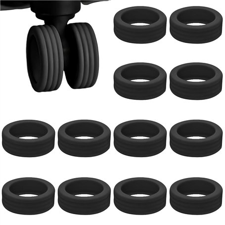 12 Pièces Enjoliveurs De Roue pour Bagages Housse De Roue De Bagage en Silicone Housse De Roues De Bagage Couverture De Roues De
