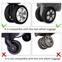 12 Pièces Enjoliveurs De Roue pour Bagages Housse De Roue De Bagage en Silicone Housse De Roues De Bagage Couverture De Roues De
