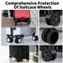 12 Pièces Enjoliveurs De Roue pour Bagages Housse De Roue De Bagage en Silicone Housse De Roues De Bagage Couverture De Roues De