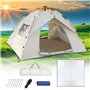 Tente de camping 2 à 4 places avec coussin anti-humidité