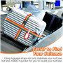 TNOMSNO 4PCS Sangles pour Bagage, Sangle Valise avec Boucle 4 étiquette de Bagage, Sangle Valise pour Voyager afin D'Identifier 