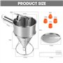 1200ML Entonnoir de Cuisson en Acier Inoxydable Entonnoir a Piston avec Support Entonnoir a Piston a