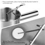TNOMSNO Entonnoir a Piston, 1200ML Entonnoir de Cuisson en Acier Inoxydable Entonnoir a Piston avec Support Entonnoir a Piston a