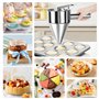 TNOMSNO Entonnoir a Piston, 1200ML Entonnoir de Cuisson en Acier Inoxydable Entonnoir a Piston avec Support Entonnoir a Piston a