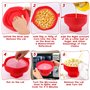 TNOMSNO Pop Corn Micro Ondes, Pliable Machine à Popcorn Bol à Pop-Corn avec Couvercle et Spatule en Silicone, Pop Corn Micro Ond