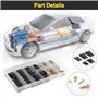 TNOMSNO Clips de Fixation Voiture, 170pcs Assortiment de Vis et d'ecrou, Inclure Agrafe Carrosserie et Cage U-Clip Voiture, Clip