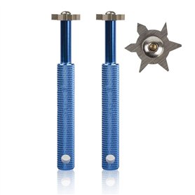 DUOSHIDA Groove aiguisoir avec 6 têtes – Golf Club Groove aiguisoir Re-grooving Outil et Aspirateur pour tous les Fers Montage S