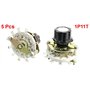 sourcing map 6mm Moulé Arbre 12Broche 1-Pole 11-Position Select Rotatif Interrupteur 5 Pcs