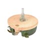 sourcing map Rhéostat à résistance variable bobinée de plateau en céramique 100W 10 Ohm