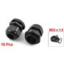 sourcingmap 10pcs presse-étoupe noir en plastique étanche M22X1.5 7mm à 14mm