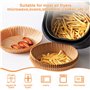 talifoca - Papier sulfurisé antiadhésif - Lot de 100 feuilles - 20 cm - Pour friteuse à air chaud, four à micro-ondes et cuisini