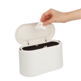 Poubelle de Table avec Couvercle à Bouton-Poussoir