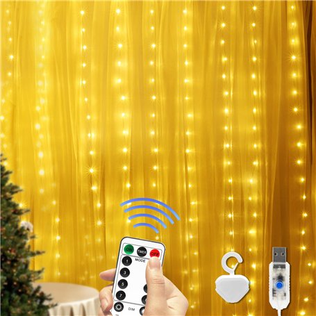 200LED Guirlande Lumineuse Rideau