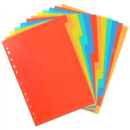 Lot de 12 Intercalaires pour Classeurs A4
