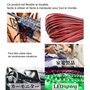 18awg câble d'extension fil rouge noir 2 broches parallèle longueur de fil 66pi cordon toronné cuivre étamé 3528 5050 pour bande