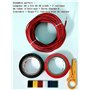 18awg câble d'extension fil rouge noir 2 broches parallèle longueur de fil 66pi cordon toronné cuivre étamé 3528 5050 pour bande