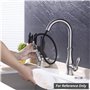 KES Embout Robinet Cuisine de Rechange DouchetteTête de Robinet Amovible Universelle G1/2 Acier Inoxydable SUS304 Brossée, PFS20