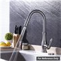 KES Embout Robinet Cuisine de Rechange DouchetteTête de Robinet Amovible Universelle G1/2 Acier Inoxydable SUS304 Brossée, PFS20