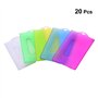 Toyvian 20pcs Plastique Titulaire de la Carte Titulaire Manchon pour Carte d'identité Carte de crédit Carte de Bus Cartes d'étud