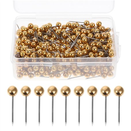 SUPVOX 400Pcs Punaises à TêTe Ronde en Plastique Et Acier éPingles Droites pour Carte