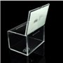 Boîte à donations en acrylique,boîte à suggestions, boîte à tickets,Urne avec porte-visuel et serrure transparent W155xD105xH210