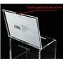 Boîte à donations en acrylique,boîte à suggestions, boîte à tickets,Urne avec porte-visuel et serrure transparent W155xD105xH210
