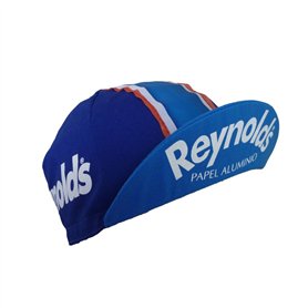 APIS Casquette de vélo rétro Team Vintage Fixie Reynolds Bleu