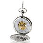 Toile d'Araignée Squelette Creux Acier Montre de Poche Mouvement Mécaniqu