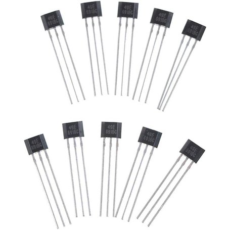 Lot de 10 capteurs linéaires Hall Element 49E Oh49E Ss49E (Noir)
