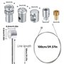 2pcs 2M kit de réparation universel câble d'accélérateur câble de changement de vitesse câble d'embrayage vélo scooter cyclomote